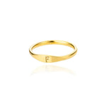 Load image into Gallery viewer, Dainty Thin Letter Initial Ring