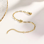 Load image into Gallery viewer, Dainty Thin Paperclip Letter Initial Bracelet