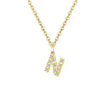 Load image into Gallery viewer, Dainty Zircon Letter Initial, Number, Symbol Chain Necklace