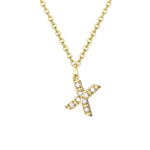Load image into Gallery viewer, Dainty Zircon Letter Initial, Number, Symbol Chain Necklace