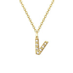 Load image into Gallery viewer, Dainty Zircon Letter Initial, Number, Symbol Chain Necklace