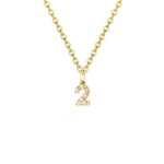 Load image into Gallery viewer, Dainty Zircon Letter Initial, Number, Symbol Chain Necklace