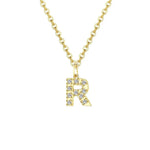 Load image into Gallery viewer, Dainty Zircon Letter Initial, Number, Symbol Chain Necklace