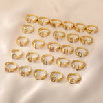 Load image into Gallery viewer, Dazzling Rainbow Custom Letter Initial Rings