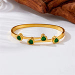 Load image into Gallery viewer, Diamond Heart Cuff Bracelet
