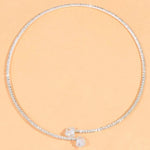 Load image into Gallery viewer, Diamond Heart Open Choker Necklace