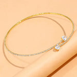 Load image into Gallery viewer, Diamond Heart Open Choker Necklace