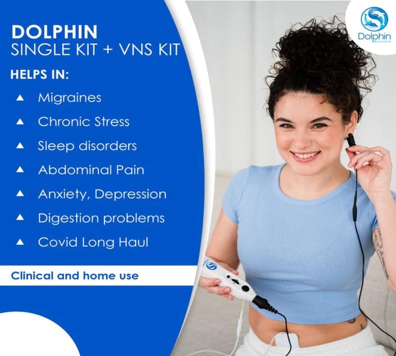 DOLPHIN NEUROSTIM Scar Release Kit Dolphin Neurostim Professional Blue Tip Single Kit + Vagal Stim Kit