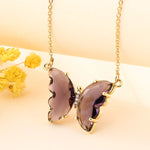 Load image into Gallery viewer, Colourful Petite Butterfly Necklace