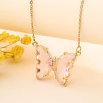 Load image into Gallery viewer, Colourful Petite Butterfly Necklace