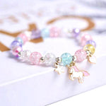 Load image into Gallery viewer, Dreamy Pearl Bracelet with Unicorn Charm