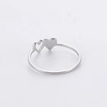Load image into Gallery viewer, Dual Heart Letter Initial Ring