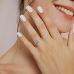 Load image into Gallery viewer, S925 3CT Elegant Oval Set Moissanite Accented Band Ring