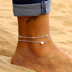 Load image into Gallery viewer, Mini Heart Anklet Double Layer Love Anklet