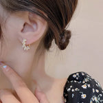 Load image into Gallery viewer, Elegant Beaded Hoop Earrings