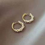 Load image into Gallery viewer, Elegant Beaded Hoop Earrings