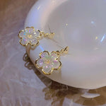 Load image into Gallery viewer, Elegant Gold Accented Floral Earrings