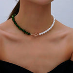 Load image into Gallery viewer, Elegant Pearl Statement Necklace Choker