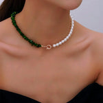 Load image into Gallery viewer, Elegant Pearl Statement Necklace Choker