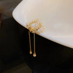 Load image into Gallery viewer, Elegant Wrapped Pearls Dangle Earring Cuff