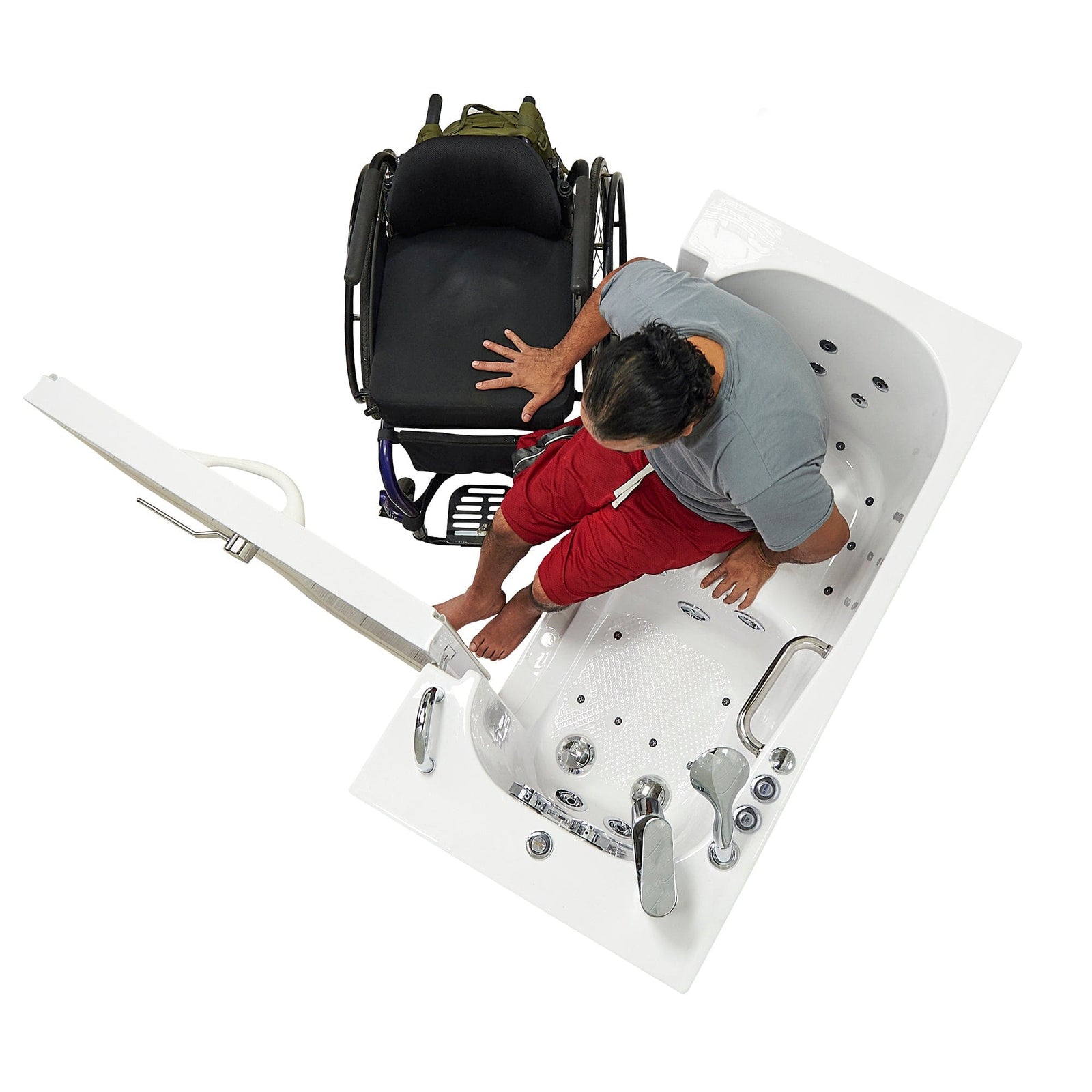 ELLA'S BUBBLES Transfer Tubs Ella Wheelchair Transfer 26x52 Walk-In Bathtub