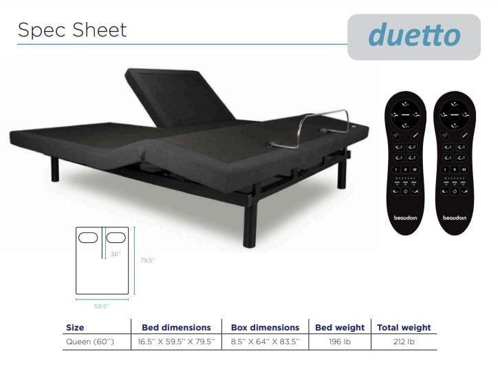 ERGOMOTION Ergomotion - Duetto Adjustable Bed