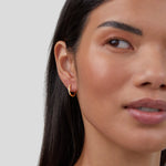 Load image into Gallery viewer, Ianthe CZ Pavé Hoop Earrings