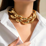 Load image into Gallery viewer, Exaggerated Chunky Cuban Link Choker Necklace