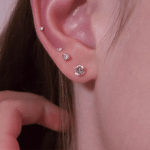 Load image into Gallery viewer, Sloane Sparkling Mini Stud Earrings 2mm