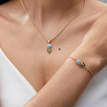 Load image into Gallery viewer, Feminine Floral Tulip Bracelet and Necklace Set