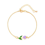 Load image into Gallery viewer, Feminine Floral Tulip Bracelet and Necklace Set