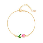 Load image into Gallery viewer, Feminine Floral Tulip Bracelet and Necklace Set