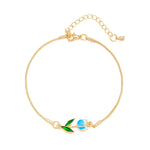Load image into Gallery viewer, Feminine Floral Tulip Bracelet and Necklace Set