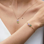 Load image into Gallery viewer, Feminine Floral Tulip Bracelet and Necklace Set