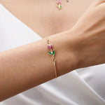 Load image into Gallery viewer, Feminine Floral Tulip Bracelet and Necklace Set