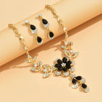 Load image into Gallery viewer, Floral Diamond Necklace and Earring Set
