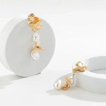 Load image into Gallery viewer, Floral Pearl Blooming Earrings