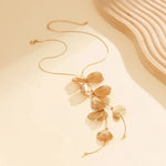 Load image into Gallery viewer, Floral Petals Lariat Tassel Necklace