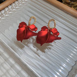 Load image into Gallery viewer, Floral Rose Petal Earrings