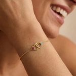 Load image into Gallery viewer, Birthstone Keepsake Name Heart Bracelet