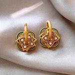 Load image into Gallery viewer, Geometric Rangoli Jhumka Earrings