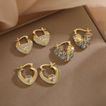Load image into Gallery viewer, Glamorous Diamond Heart Earrings