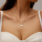 Load image into Gallery viewer, Gold Accented Circle Letter Initial Necklace