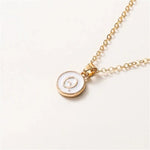 Load image into Gallery viewer, Gold Accented Circle Letter Initial Necklace