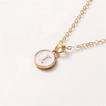 Load image into Gallery viewer, Gold Accented Circle Letter Initial Necklace
