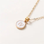 Load image into Gallery viewer, Gold Accented Circle Letter Initial Necklace