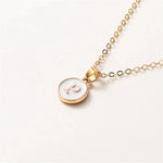 Load image into Gallery viewer, Gold Accented Circle Letter Initial Necklace