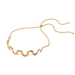 Load image into Gallery viewer, Gold Wavy Statement Bracelet and Necklace