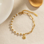 Load image into Gallery viewer, Golden Paperclip Boho Sun Bracelet