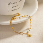 Load image into Gallery viewer, Golden Paperclip Boho Sun Bracelet
